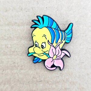 Flounder Disney Enamel Pin Little Mermaid Cute Fan Art Collectible Cartoon